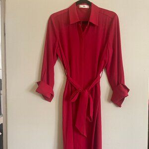 Mango / MNG red midi shirtdress